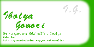 ibolya gomori business card